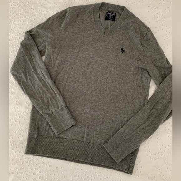 Abercrombie & Fitch Men's Gray Wool Sweater S - Picture 1 of 4